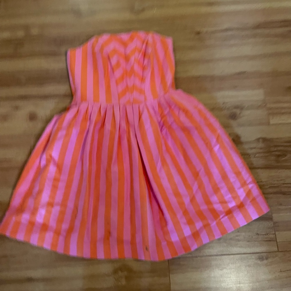 Lilly Pulitzer pink & orange dress stain on bottom